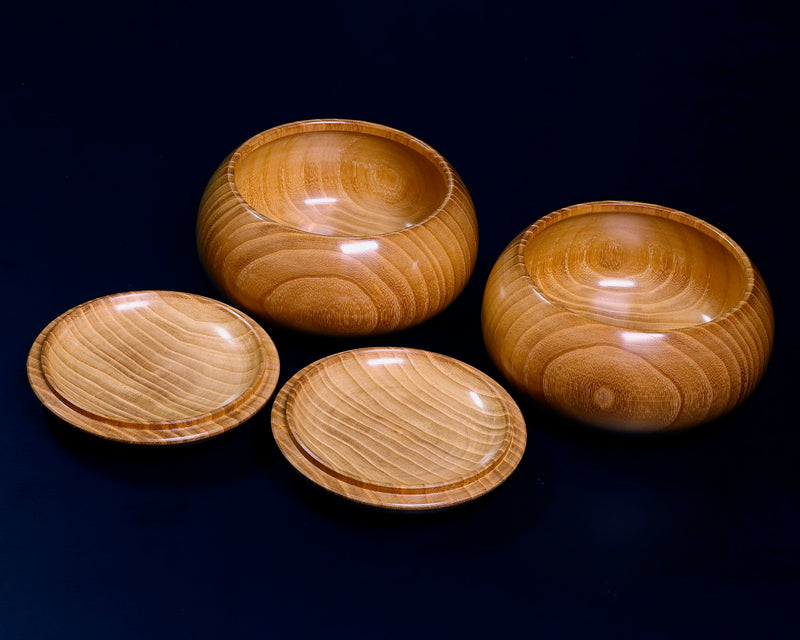 "Honkuwa [Mountain mulberry]" Go Bowls Low and Wide shape For -size35 Go stones GKKWH-MR35-410-04