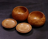 602-BEGB-19 Traditional craftsman Biei made Honkuwa (Mountain mulberry) Go Bowls Super Extra Large for size 36 - 42 Go stones GKKWM-MR42-512-01F
