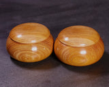 602-BEGB-15 Traditional craftsman Biei made Keyaki/Zelkova Low and Wide shape Go Bowls Extra Large for size 30 - 36 Go stones GKKYH-MR36-512-01F