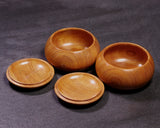 602-BEGB-15 Traditional craftsman Biei made Keyaki/Zelkova Low and Wide shape Go Bowls Extra Large for size 30 - 36 Go stones GKKYH-MR36-512-01F