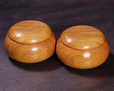 602-BEGB-16 Traditional craftsman Biei made Keyaki/Zelkova Low and Wide shape Go Bowls Extra Large for size 30 - 36 Go stones GKKYH-MR36-512-02F