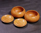 602-BEGB-16 Traditional craftsman Biei made Keyaki/Zelkova Low and Wide shape Go Bowls Extra Large for size 30 - 36 Go stones GKKYH-MR36-512-02F