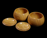 BEGW-609-13 ろくろ木工伝統工芸士「美栄（びえい」製作 欅碁笥 大 ~30号碁石用 GKKYK-MR30-608-01F
