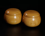 BEGW-609-14 ろくろ木工伝統工芸士「美栄（びえい」製作 欅碁笥 大 ~30号碁石用 GKKYK-MR30-608-02F