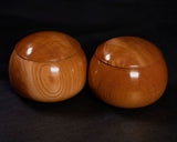 602-TWC-KS-11 木工挽物職人 懐志製作「欅（けやき）」碁笥 杢入り 特大 40号 GKKYM-SB40-601-01F