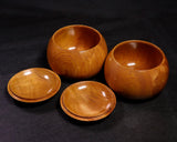 602-TWC-KS-11 木工挽物職人 懐志製作「欅（けやき）」碁笥 杢入り 特大 40号 GKKYM-SB40-601-01F