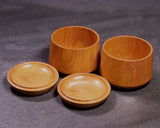 602-BEGB-17 Traditional craftsman Biei made Keyaki/Zelkova Tall shape Go Bowls Extra Large for size 30 - 36 Go stones GKKYR-MR36-512-01F