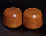 602-BEGB-18 Traditional craftsman Biei made Keyaki/Zelkova Tall shape Go Bowls Extra Large for size 30 - 36 Go stones GKKYR-MR36-512-02F