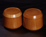 602-BEGB-18 Traditional craftsman Biei made Keyaki/Zelkova Tall shape Go Bowls Extra Large for size 30 - 36 Go stones GKKYR-MR36-512-02F