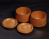 602-BEGB-18 Traditional craftsman Biei made Keyaki/Zelkova Tall shape Go Bowls Extra Large for size 30 - 36 Go stones GKKYR-MR36-512-02F
