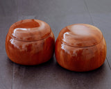 NS-508-22 Mr. NISHIKAWA made Mokkoku [Japanese Ternstroemia] Go bowls for size - 40 Go stones GKMK-NS40-507-02