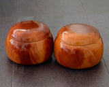 NS-508-22 Mr. NISHIKAWA made Mokkoku [Japanese Ternstroemia] Go bowls for size - 40 Go stones GKMK-NS40-507-02
