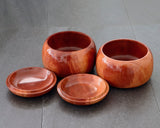 NS-508-22 Mr. NISHIKAWA made Mokkoku [Japanese Ternstroemia] Go bowls for size - 40 Go stones GKMK-NS40-507-02