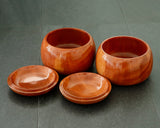 NS-508-23 Mr. NISHIKAWA made Mokkoku [Japanese Ternstroemia] Go bowls for size - 40 Go stones GKMK-NS40-507-03