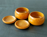 Mr. Takashi NISHIKAWA made Nigaki [Picrasma Wood] Go Bowls GKNGK-NS45-407-01