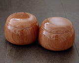 NS-508-24 Mr. Takashi NISHIKAWA made Nire Wood [Elm Tree] Go Bowls for size - 40 Go stones GKNR-NS40-507-01