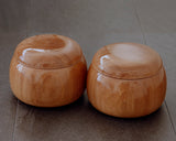 NS-508-24 Mr. Takashi NISHIKAWA made Nire Wood [Elm Tree] Go Bowls for size - 40 Go stones GKNR-NS40-507-01