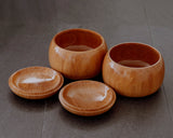 NS-508-24 Mr. Takashi NISHIKAWA made Nire Wood [Elm Tree] Go Bowls for size - 40 Go stones GKNR-NS40-507-01
