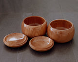NS-508-25 Mr. Takashi NISHIKAWA made Nire Wood [Elm Tree] Go Bowls for size - 40 Go stones GKNR-NS40-507-02