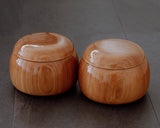 NS-508-26 Mr. Takashi NISHIKAWA made Nire Wood [Elm Tree] Go Bowls for size - 40 Go stones GKNR-NS40-507-03