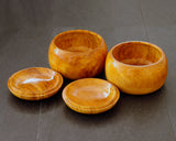 NS-508-27 Mr. NISHIKAWA made Ogon-Haze [Golden Japanese wax trees] Go Bowls Tiger Stripe Grain For -size 38 Go stones GKOG-NS38-507-01