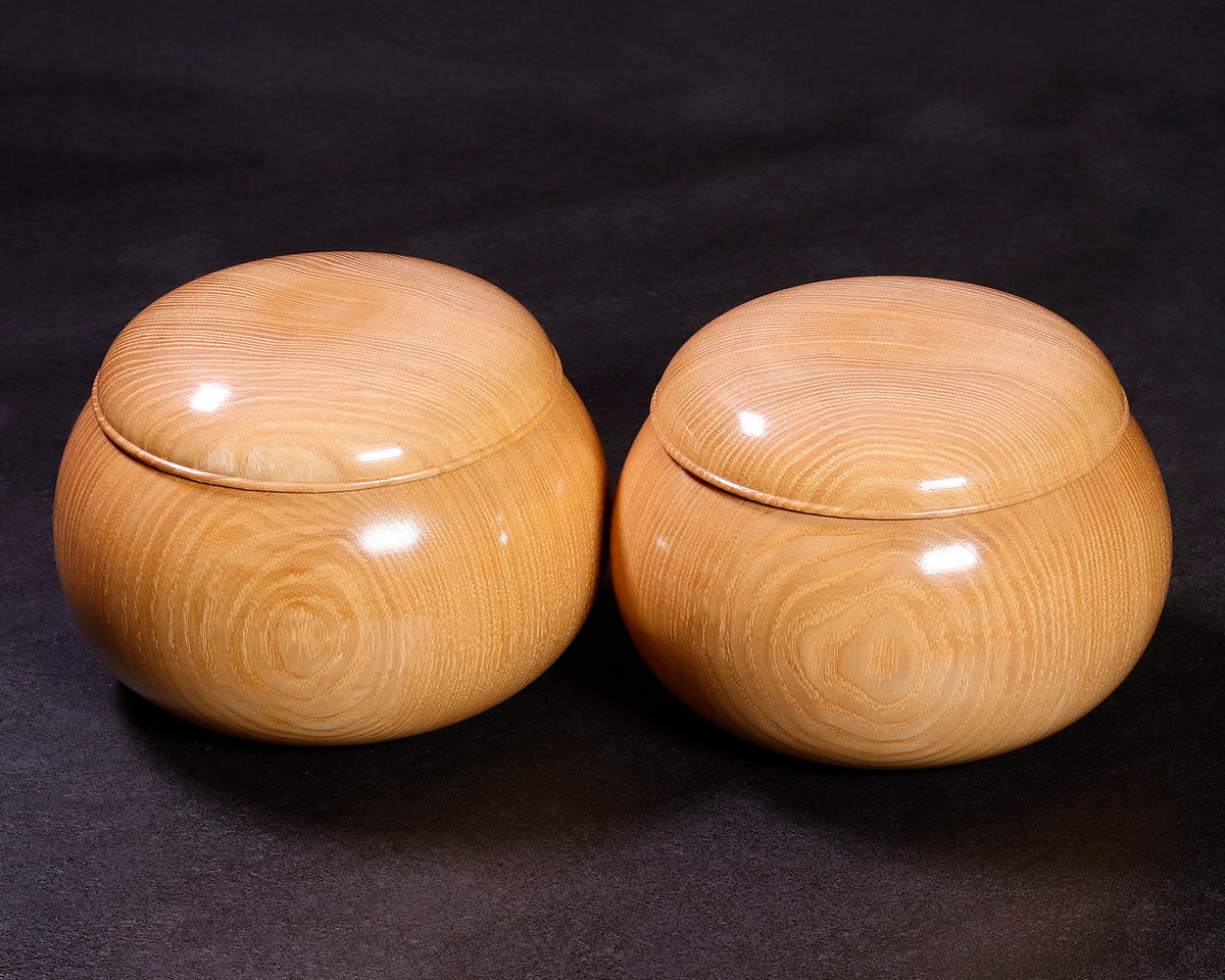 ろくろ木工伝統工芸士「美栄（びえい）」製作 碁笥 – kurokigoishiten