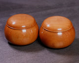 602-BEGB-11 Traditional craftsman Biei made Sakura/Cherry Tree Go Bowls Extra Large for size 30 - 36 Go stones *Off-spec GKSK-MR36-512-02F