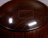 602-TWC-KS-21 木工挽物職人 懐志製作「紫檀（したん）」碁笥 特大 40号 ＊訳有品 GKST-SB40-601-01