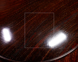 602-TWC-KS-21 木工挽物職人 懐志製作「紫檀（したん）」碁笥 特大 40号 ＊訳有品 GKST-SB40-601-01