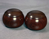 602-TWC-KS-22 木工挽物職人 懐志製作「紫檀（したん）」碁笥 超特大 42号 GKST-SB42-601-01