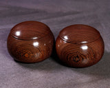 602-TWC-KS-16 木工挽物職人 懐志製作「鉄刀木（たがやさん）」碁笥 超特大 42号 GKTGS-SB42-601-01F