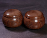602-BEGB-04 Traditional craftsman Biei made Walnut Go Bowls Extra Large for size 30 - 36 Go stones GKWN-MR36-512-01F