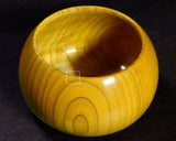 602-TWC-KS-15 木工挽物職人 懐志製作 「漆」碁笥 特大 杢入り 40号 GKWRM-SB40-601-01