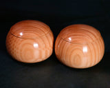 602-TWC-KS-08 木工挽物職人 懐志製作 「ユーカリ」碁笥 超特大 杢入り 42号 GKYK-SB42-601-01