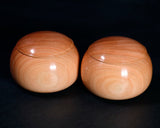 602-TWC-KS-08 木工挽物職人 懐志製作 「ユーカリ」碁笥 超特大 杢入り 42号 GKYK-SB42-601-01