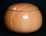 602-TWC-KS-08 木工挽物職人 懐志製作 「ユーカリ」碁笥 超特大 杢入り 42号 GKYK-SB42-601-01