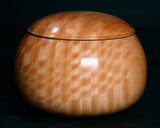 602-TWC-KS-08 木工挽物職人 懐志製作 「ユーカリ」碁笥 超特大 杢入り 42号 GKYK-SB42-601-01