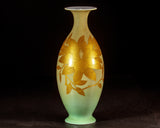 601-KTY-YM-02 人間国宝 吉田美統 作 九谷焼 釉裏金彩 花器 飾壷「泰山木」10号 JAC-BNS-601-KTY-YM-02