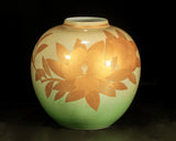 601-KTY-YM-04 人間国宝 吉田美統 作 九谷焼 釉裏金彩 花器 飾壷「泰山木」8号 JAC-BNS-601-KTY-YM-04