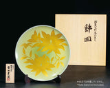 601-KTY-YM-05 人間国宝 吉田美統 作 九谷焼 釉裏金彩「泰山木」 大皿 11号 JAC-BNS-601-KTY-YM-05