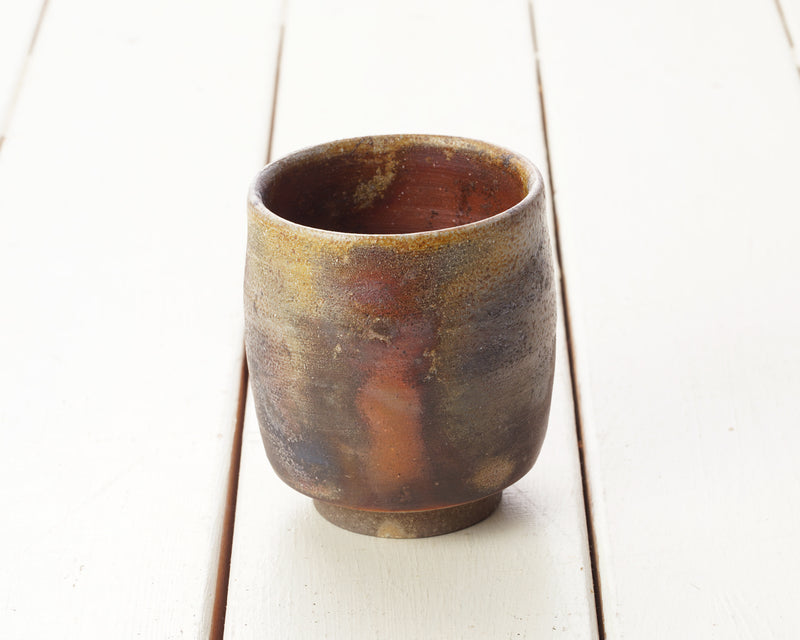 Bizen Pottery Work shop "小西 陶古 / Konishi Toko Bizen-yaki Kama-moto" made "San-giri Yu-nomi / Pottery Japanese Tea cup" JAC-BZH-404-KG02