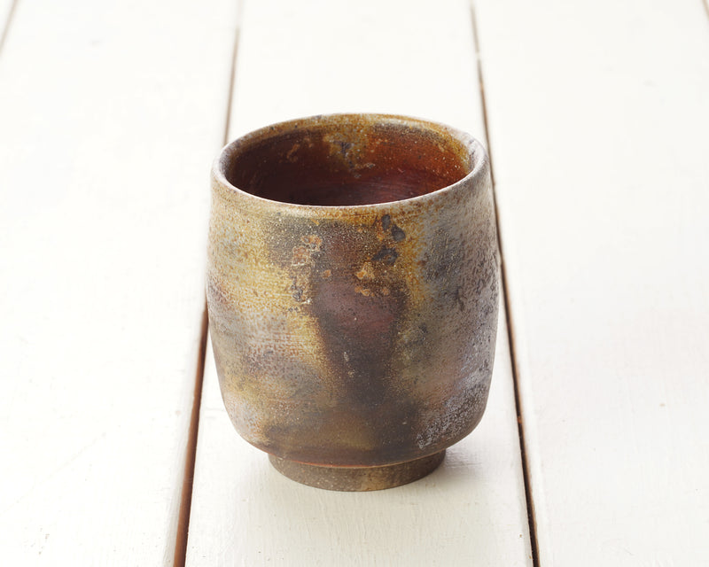 Bizen Pottery Work shop "小西 陶古 / Konishi Toko Bizen-yaki Kama-moto" made "San-giri Yu-nomi / Pottery Japanese Tea cup" JAC-BZH-404-KG02