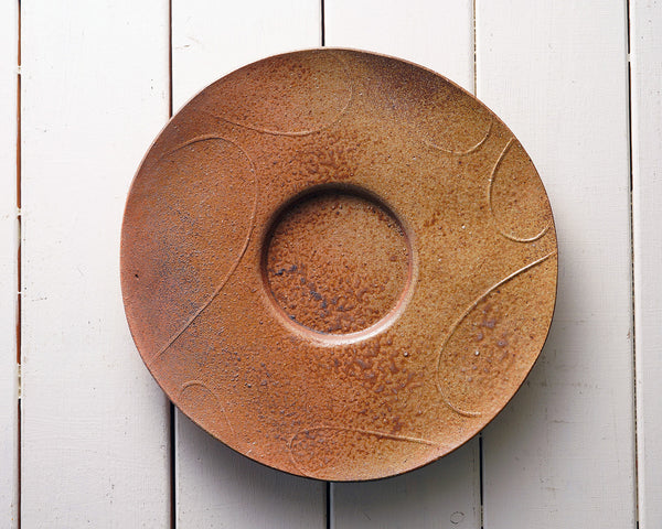 Bizen Pottery Artist "森 大雅 / Taiga Mori" made "Rim Plate" JAC-BZM-404-M14