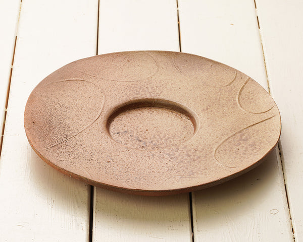 Bizen Pottery Artist "森 大雅 / Taiga Mori" made "Rim Plate" JAC-BZM-404-M14