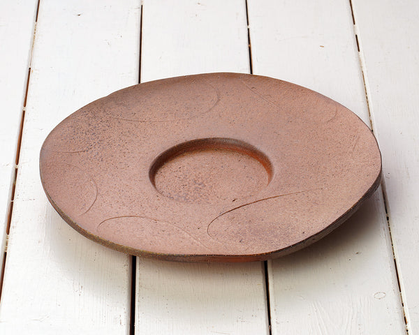 Bizen Pottery Artist "森 大雅 / Taiga Mori" made "Rim Plate" JAC-BZM-404-M15