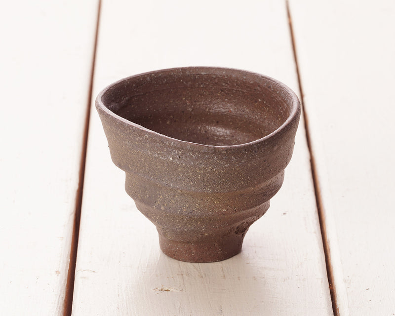 Bizen Pottery Artist "森 大雅 / Taiga Mori" made "Aobizen Gui-nomi / Sake Cup" JAC-BZM-404-M35