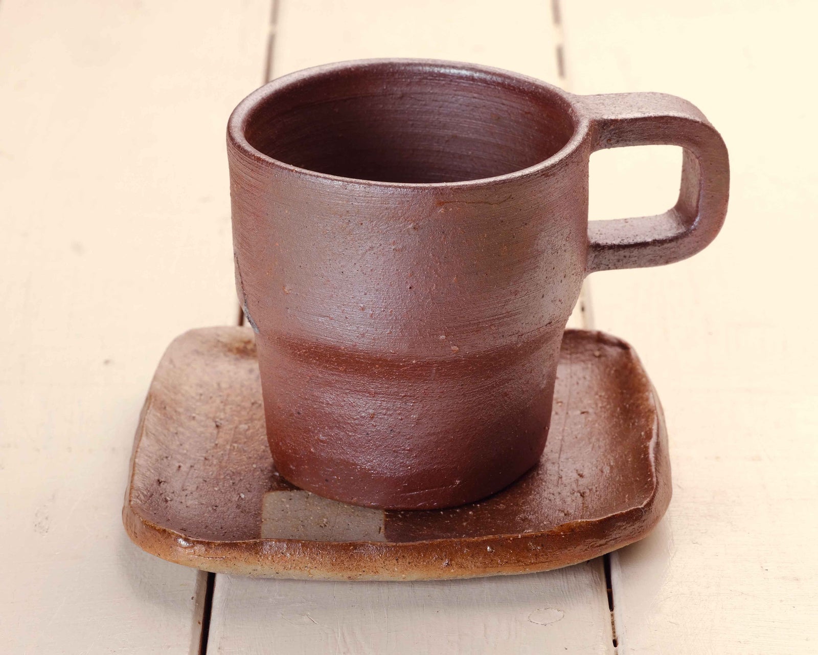 美品　備前焼　茶器　陶器 備前焼陶芸家「森 大雅（もり たいが）」作 備前焼『マグカップ