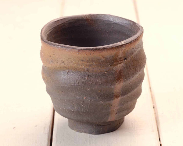 『2025 クリスマスSALE』511-CSP-07 【備前焼「湯呑」＆八柳「茶筒 小 + 茶み」セット】