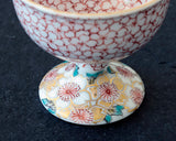 Kyoto Kiyomizu-Yaki Pottery Artist "丹影 / Ni-Ei" made "Sake cup / cherry blossoms patterns" JAC-KNI-406-03