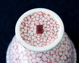 Kyoto Kiyomizu-Yaki Pottery Artist "丹影 / Ni-Ei" made "Sake cup / cherry blossoms patterns" JAC-KNI-406-03